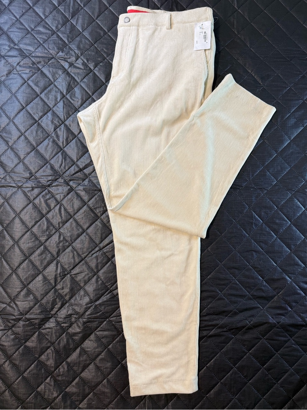 Redvanly Collins Pull-On Corduroy Golf Pants Oat XXL 32” Inseam - Picture 3 of 10